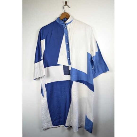 Vintage Catherine Ogust Penthouse Gallery Dress Medium Artsy 70s Signed Tunic - Picture 9 of 9